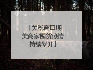 关税窗口期 美商家囤货热情持续攀升