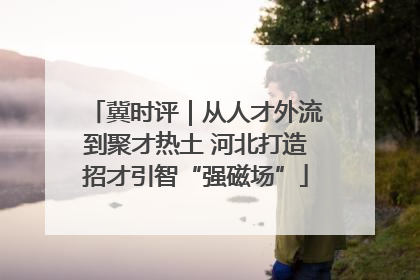 冀时评｜从人才外流到聚才热土 河北打造招才引智“强磁场”