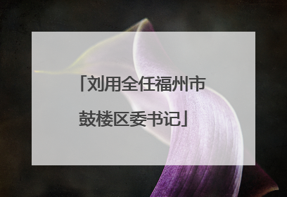刘用全任福州市鼓楼区委书记