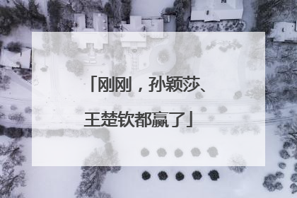 刚刚，孙颖莎、王楚钦都赢了