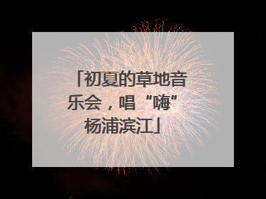 初夏的草地音乐会，唱“嗨”杨浦滨江