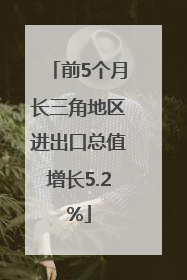 前5个月长三角地区进出口总值增长5.2%