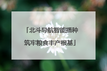 北斗导航智能播种 筑牢粮食丰产根基