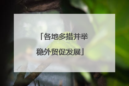 各地多措并举稳外贸促发展