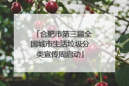 合肥市第三届全国城市生活垃圾分类宣传周启动