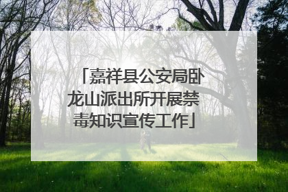 嘉祥县公安局卧龙山派出所开展禁毒知识宣传工作