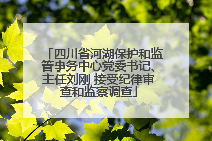 四川省河湖保护和监管事务中心党委书记、主任刘刚 接受纪律审查和监察调查