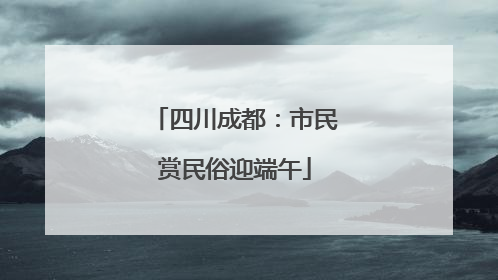 四川成都：市民赏民俗迎端午