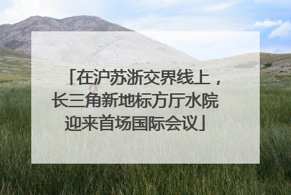 在沪苏浙交界线上，长三角新地标方厅水院迎来首场国际会议