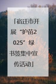 宿迁市开展“护苗2025”绿书签集中宣传活动