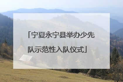 宁夏永宁县举办少先队示范性入队仪式