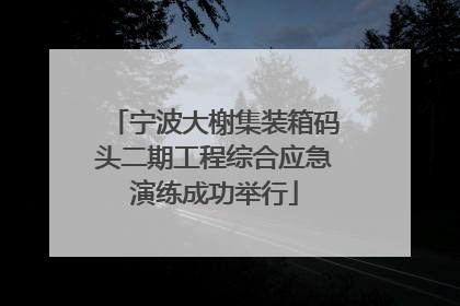 宁波大榭集装箱码头二期工程综合应急演练成功举行