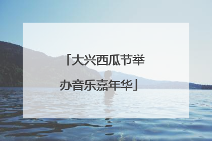 大兴西瓜节举办音乐嘉年华