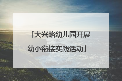 大兴路幼儿园开展幼小衔接实践活动