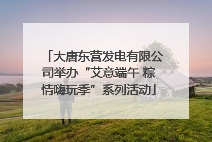 大唐东营发电有限公司举办“艾意端午 粽情嗨玩季”系列活动