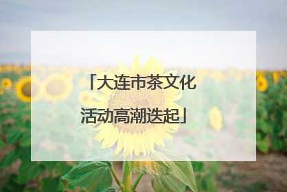 大连市茶文化活动高潮迭起