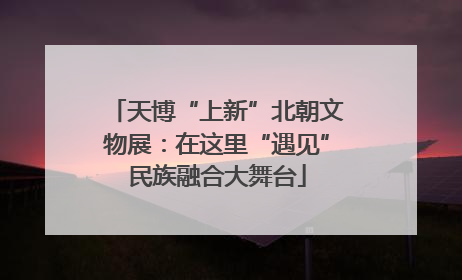 天博“上新”北朝文物展：在这里“遇见”民族融合大舞台