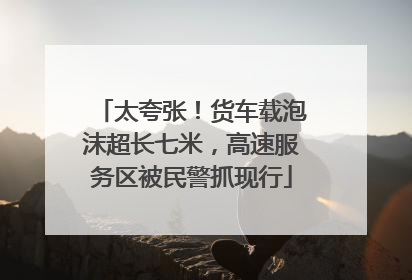 太夸张！货车载泡沫超长七米，高速服务区被民警抓现行