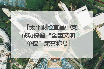 太平财险宜昌中支成功保留“全国文明单位”荣誉称号