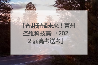 奔赴璀璨未来！青州圣维科技高中 2022 届高考送考