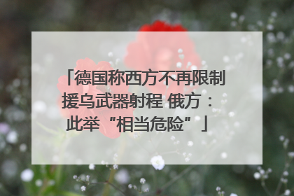 德国称西方不再限制援乌武器射程 俄方：此举“相当危险”