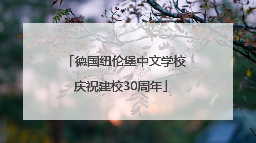 德国纽伦堡中文学校庆祝建校30周年