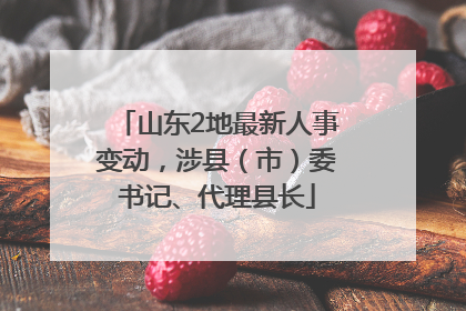 山东2地最新人事变动，涉县（市）委书记、代理县长