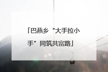 巴燕乡“大手拉小手”同筑共富路