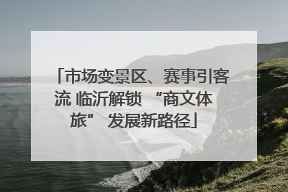 市场变景区、赛事引客流 临沂解锁 “商文体旅” 发展新路径