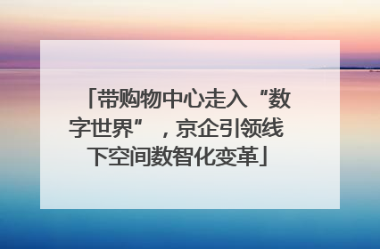 带购物中心走入“数字世界”，京企引领线下空间数智化变革