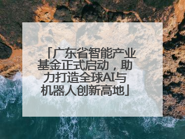 广东省智能产业基金正式启动，助力打造全球AI与机器人创新高地