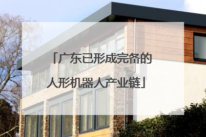 广东已形成完备的人形机器人产业链