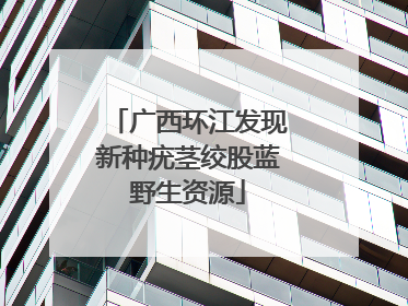 广西环江发现新种疣茎绞股蓝野生资源