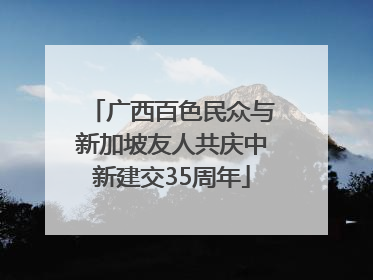 广西百色民众与新加坡友人共庆中新建交35周年