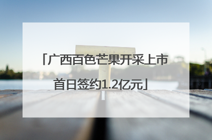 广西百色芒果开采上市 首日签约1.2亿元