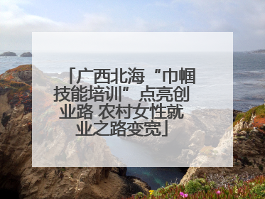 广西北海“巾帼技能培训”点亮创业路 农村女性就业之路变宽