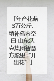 年产花菇3万公斤、填补省内空白 山东沃克集团智慧方舱里“开出花”