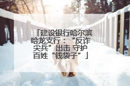 建设银行哈尔滨哈龙支行：“反诈尖兵”出击 守护百姓“钱袋子”