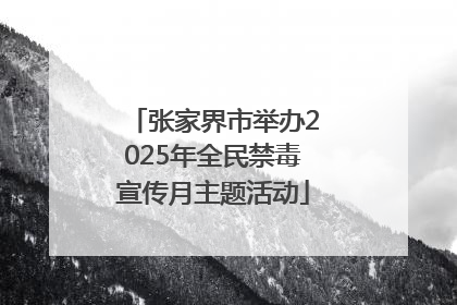 张家界市举办2025年全民禁毒宣传月主题活动