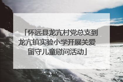 怀远县龙亢村党总支到龙亢镇实验小学开展关爱留守儿童慰问活动