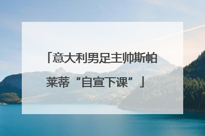 意大利男足主帅斯帕莱蒂“自宣下课”