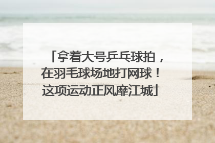 拿着大号乒乓球拍，在羽毛球场地打网球！这项运动正风靡江城