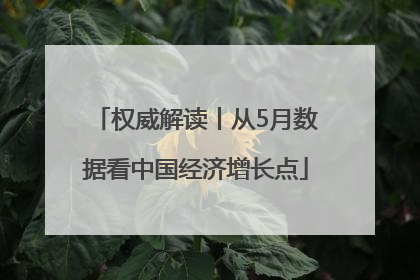 权威解读丨从5月数据看中国经济增长点