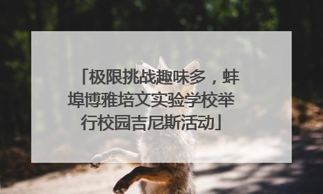 极限挑战趣味多，蚌埠博雅培文实验学校举行校园吉尼斯活动