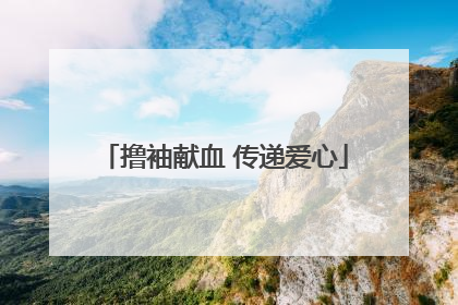 撸袖献血 传递爱心