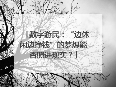 数字游民：“边休闲边挣钱”的梦想能否照进现实？