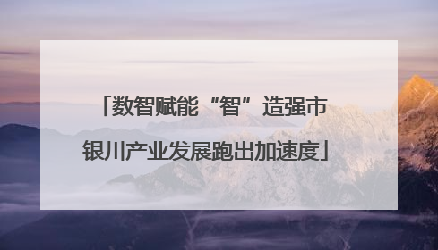 数智赋能“智”造强市 银川产业发展跑出加速度