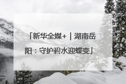 新华全媒+｜湖南岳阳：守护碧水迎蝶变
