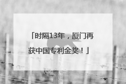 时隔13年，厦门再获中国专利金奖！