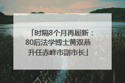 时隔8个月再履新：80后法学博士黄双燕升任赤峰市副市长